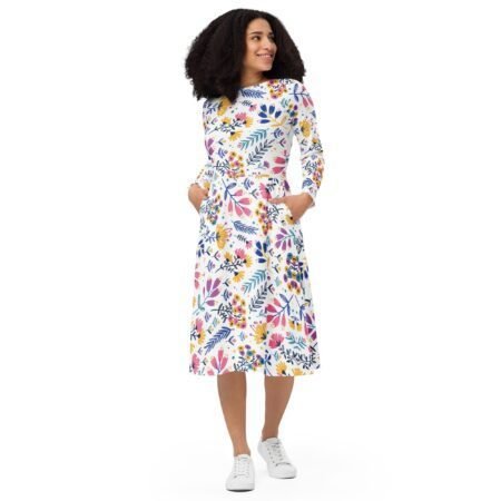 Level Up Your Wardrobe: The Comfy & Chic Long Sleeve Midi Dress