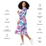Premium Fabric & Vibrant Prints: Experience Luxurious Comfort in This Midi Dress