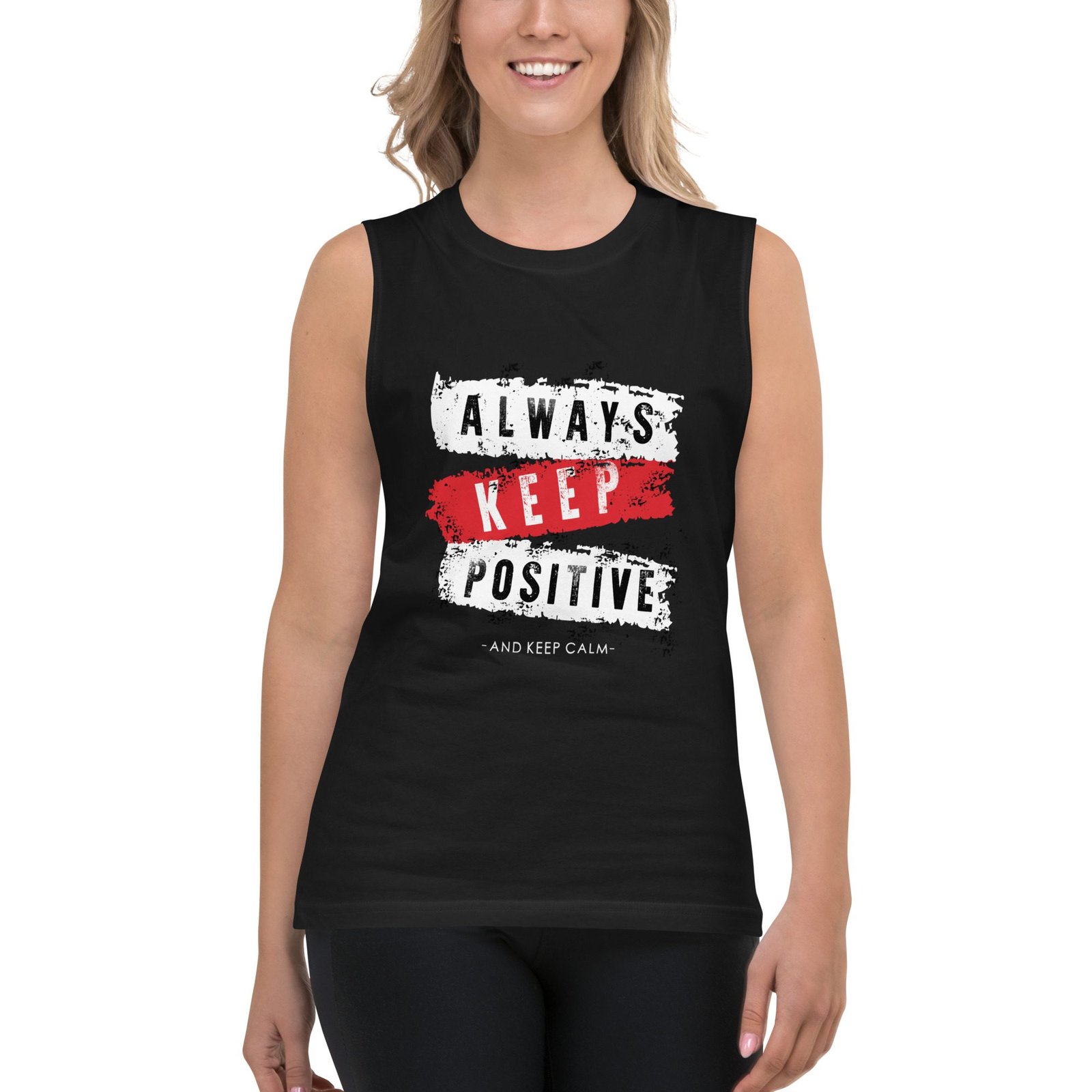 unisex muscle shirt black