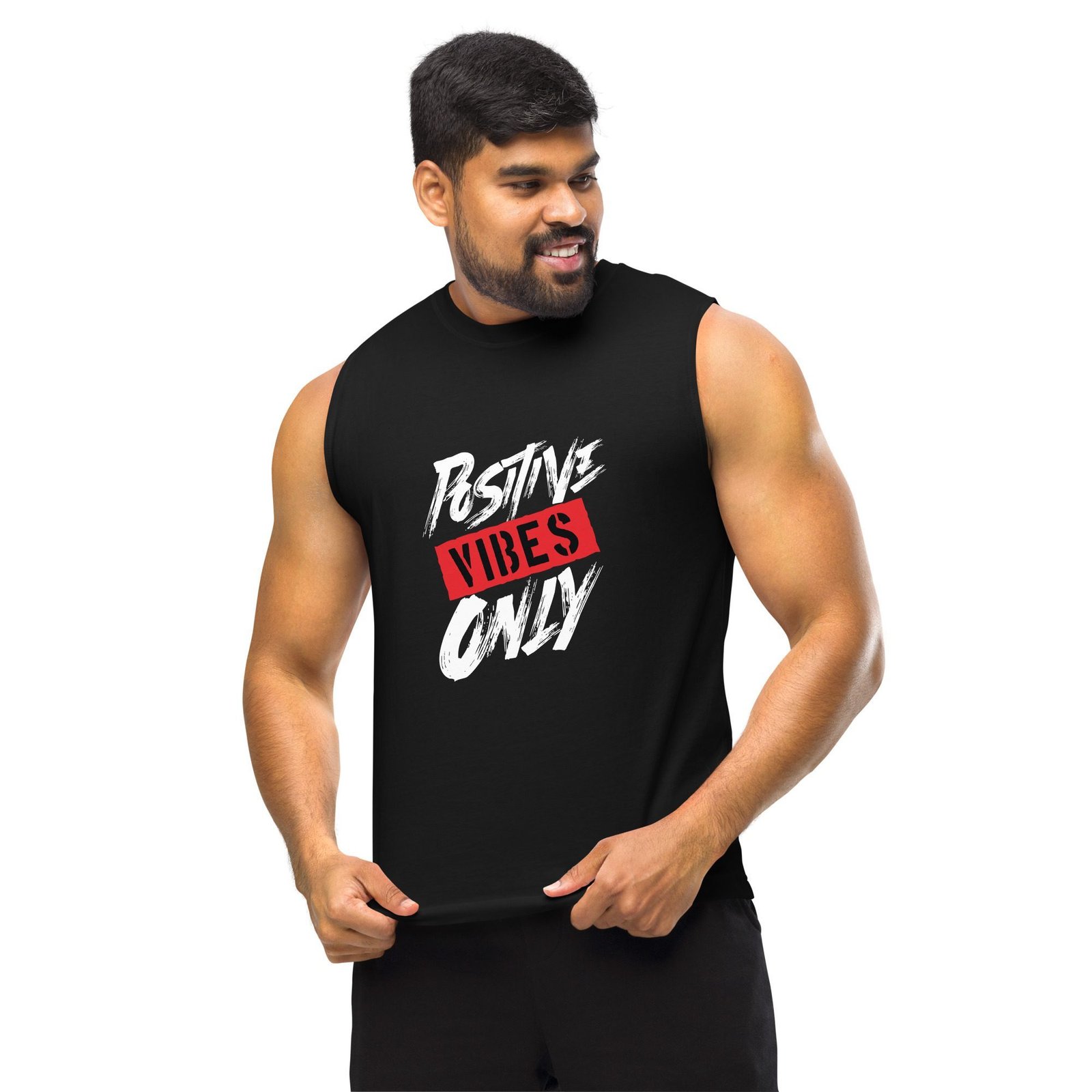 unisex muscle shirt black