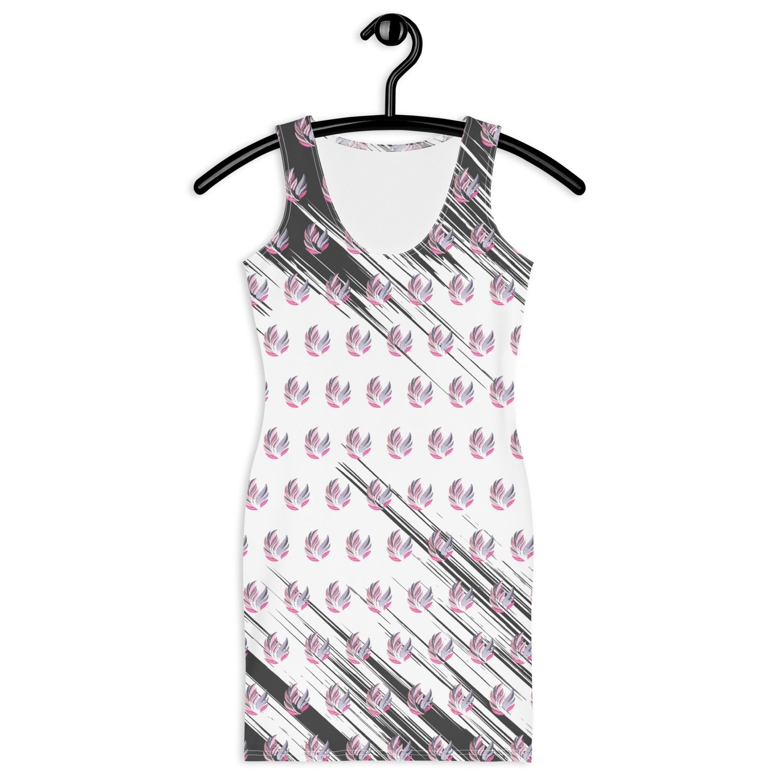 all-over print bodycon dress